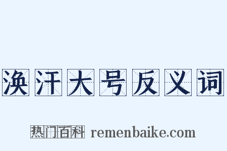 涣汗大号反义词是什么意思的图片